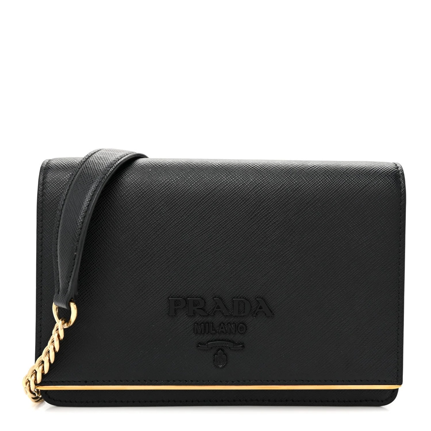 Prada — Lux Monochrome Chain Wallet — Handbag — resale