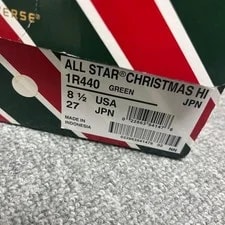 Converse All Star Christmas Hi Color 1R440 Us8.5 2