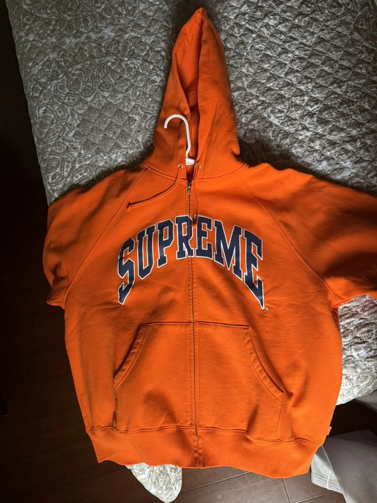 Supreme — Supreme Cracked Raglan Zip Up Hooded Sweatshirt — streetwear — deal