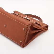 Hermès Kelly42 le Tournay Faubourg Fauve Metal Fittings W: 2 3