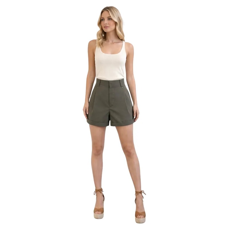Chloé — Chloé 2011 Runway High Waist Tailored Cotton Shorts — Clothing — resale