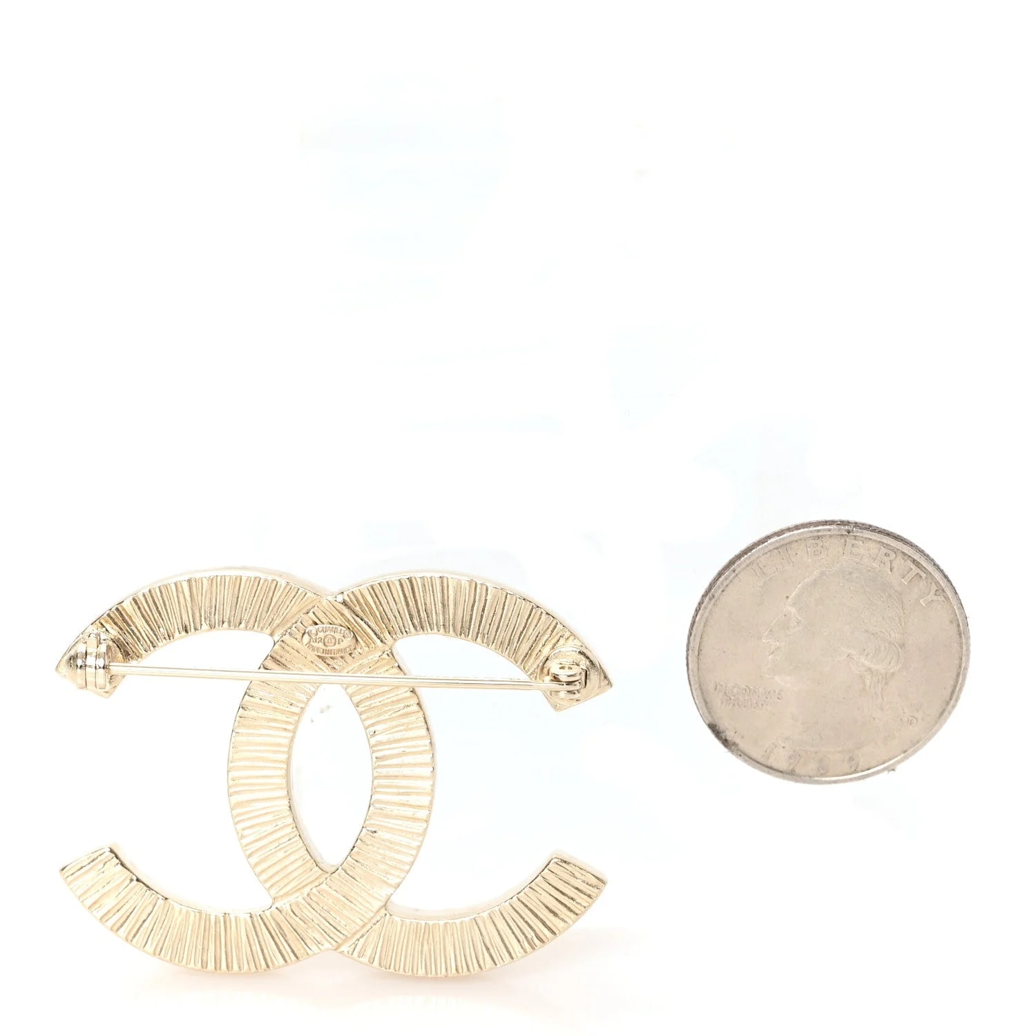 Studded CC Brooch Pin 2