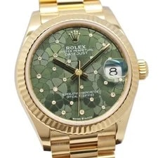 Rolex Datejust 278278 31mm Yellow Gold Green #UW044 3