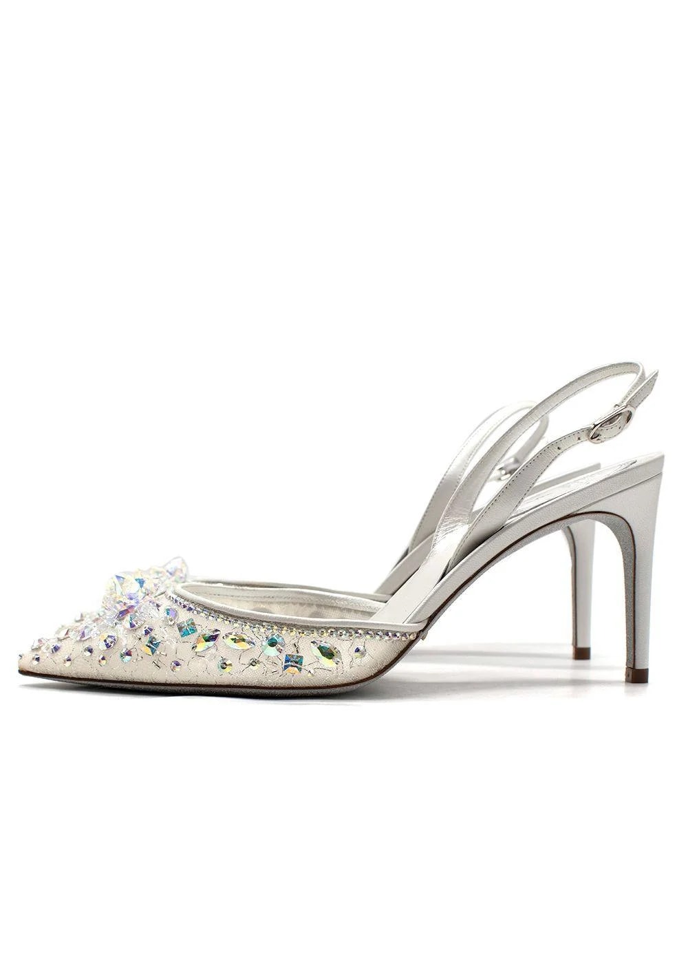 Rene Caovilla Embellished Cinderella 75 Slingbacks 4