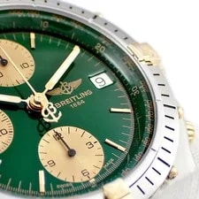 Breitling Chronomat B13047 Stainless Steel Leather 40mm Green Dial #HDW1008 4