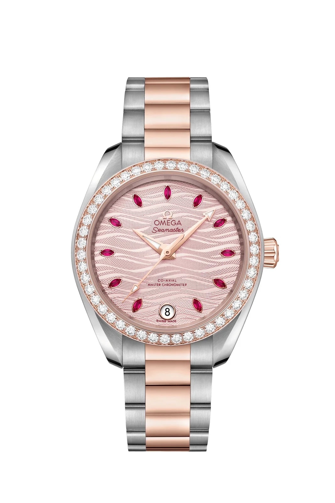 Worldofluxuryus — Omega Seamaster Aqua Terra Stainless Steel & 18K Sedna™ Gold & Diamonds Lady's — Watch — resale