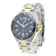 TAG Heuer Formula 1 WAZ1120 41mm Ss/gp Blue Dial Quartz Date #C365 2