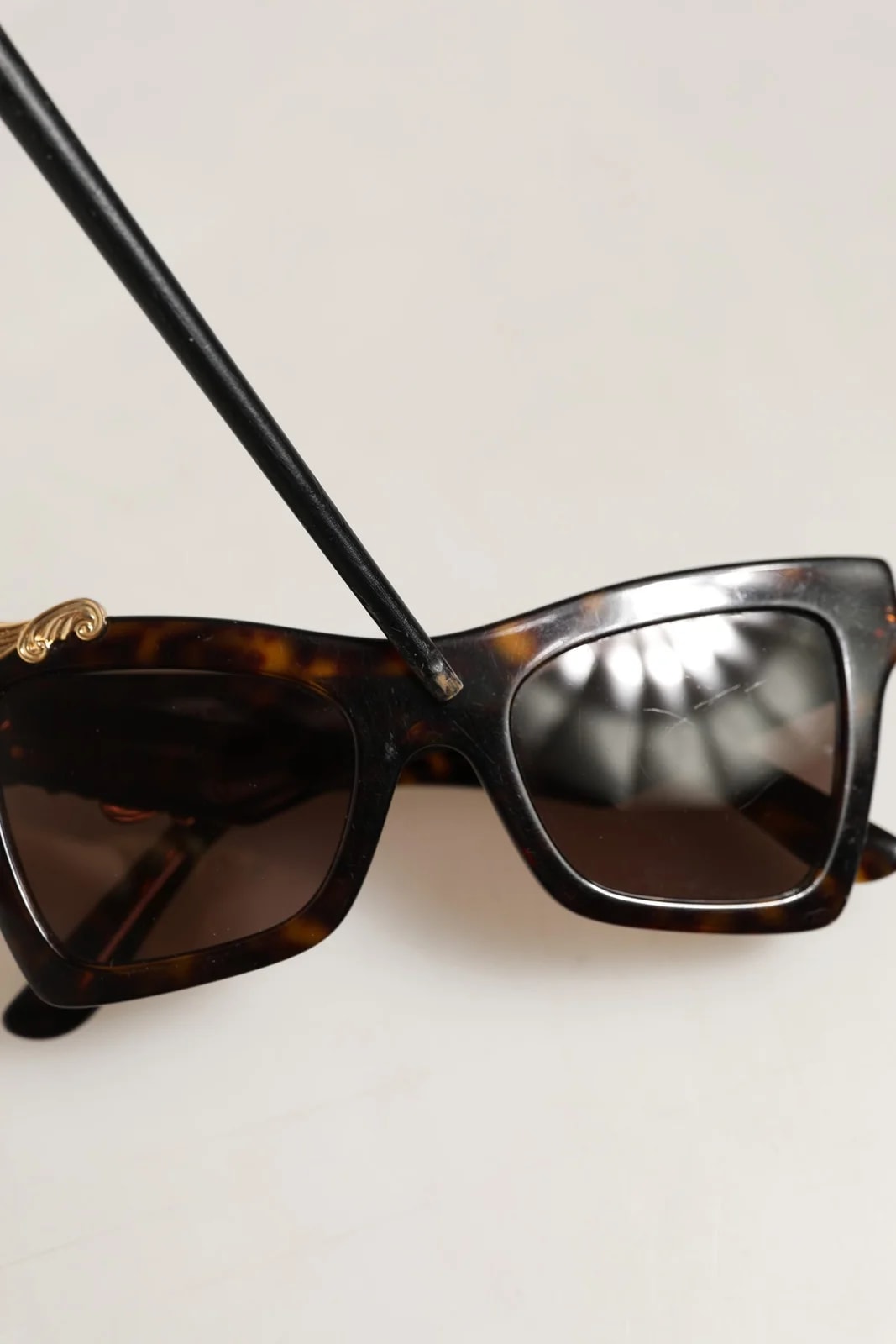 Dolce & Gabbana — Dolce & Gabbana DG4434 Accent Havana Acetate Frame Sunglasses — Accessory — resale