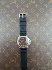 Panerai Luminor Marina Logo Brown Dial Luminova Steel Case Swiss Made 4