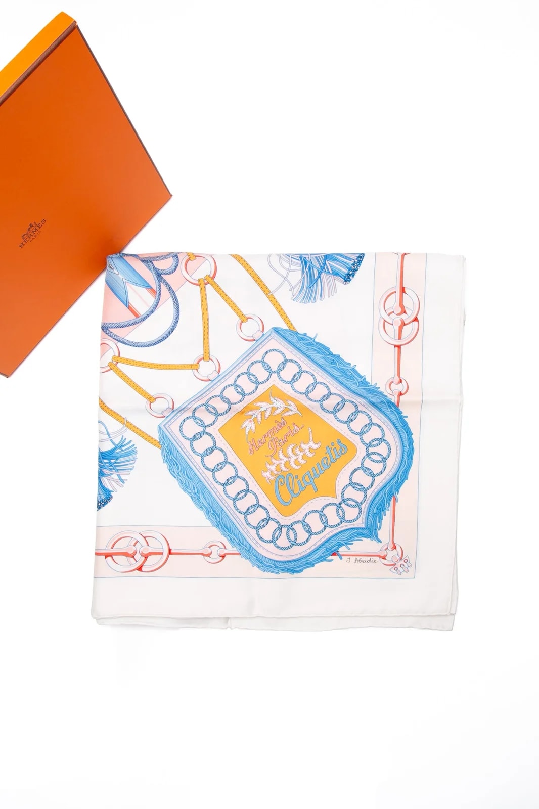 Hermès — Hermes Poudre Colorway Cliquetis Twill Scarf — Accessory — resale