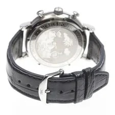 IWC Portofino Chronograph IW391019 42mm SS Navy Dial Leather Strap GMT #C336 2