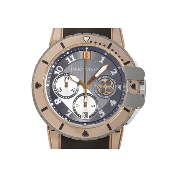 Worldofluxuryus — Harry Winston Ocean Diver 18K Rose Gold & Zalium — Watch — resale
