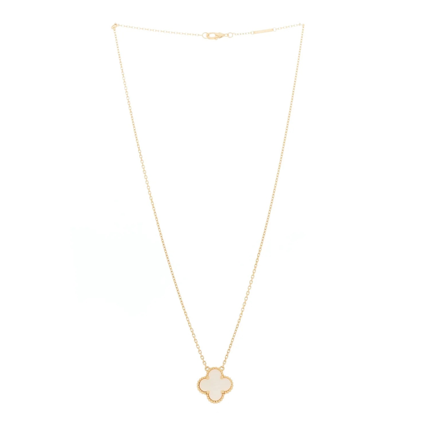 VAN Cleef &Amp; Arpels 18K Yellow Gold Mother of Pearl Alhambra 3