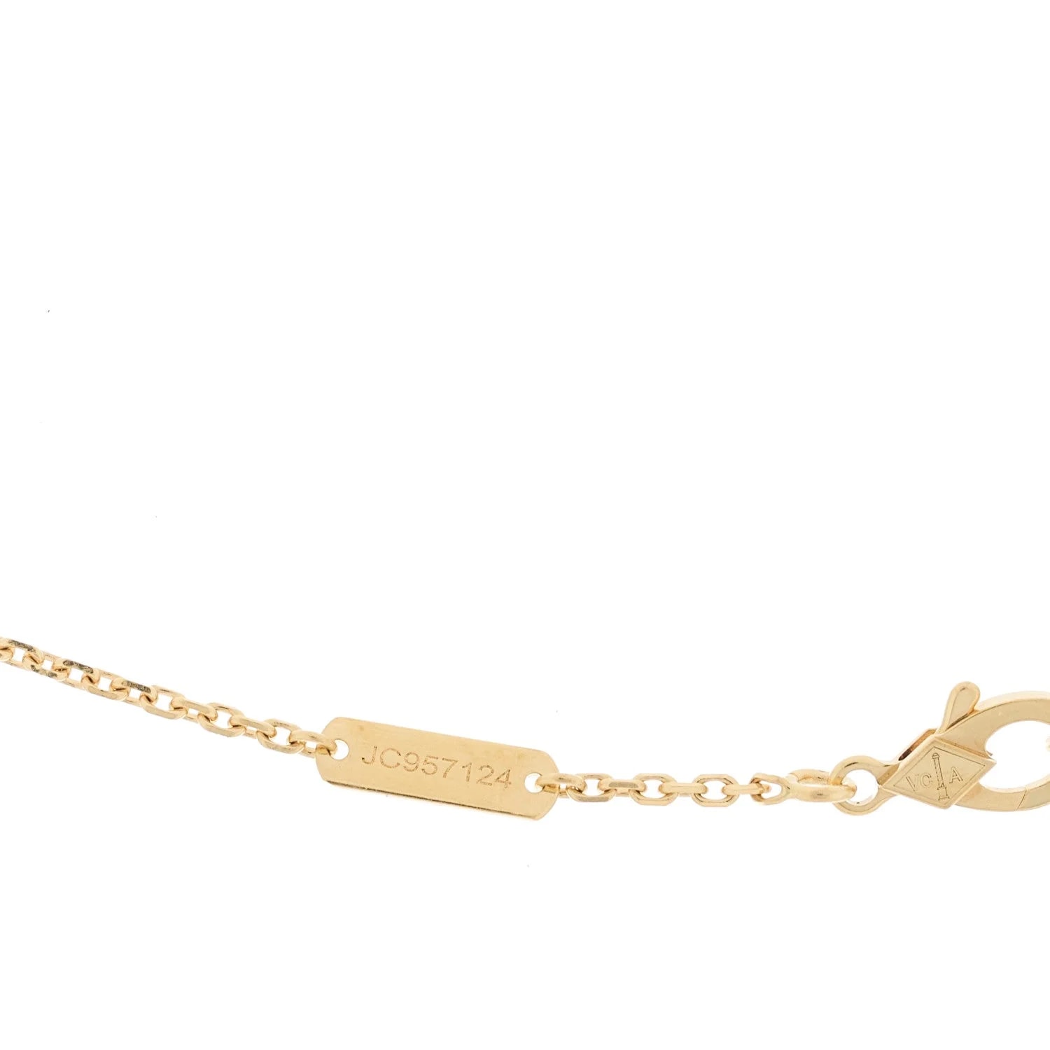 VAN Cleef &Amp; Arpels 18K Yellow Gold Mother of Pearl Alhambra 4