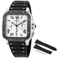 Cartier — Cartier Santos XL Chronograph Silver Dial WSSA0017 — Watch — resale
