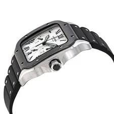 Cartier Santos XL Chronograph Silver Dial WSSA0017 2