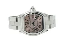 Cartier Roadster SM W62017V3 2675 Pink Roman Dial 37x31mm Quartz 12/2009 11966U 2