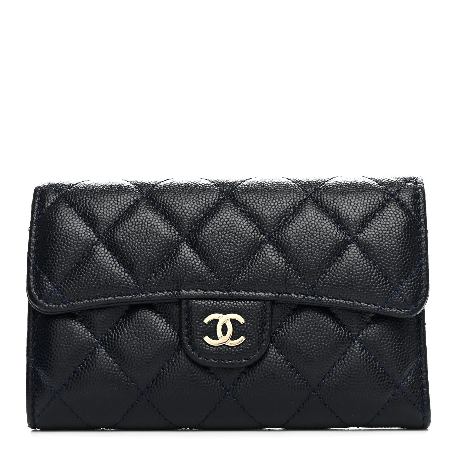 Chanel — Medium Flap Wallet Dark — Accessory — resale