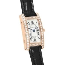 Cartier Tank WJTA0026 ( 3673) 27mm Pink Gold Silver #WW1243 3