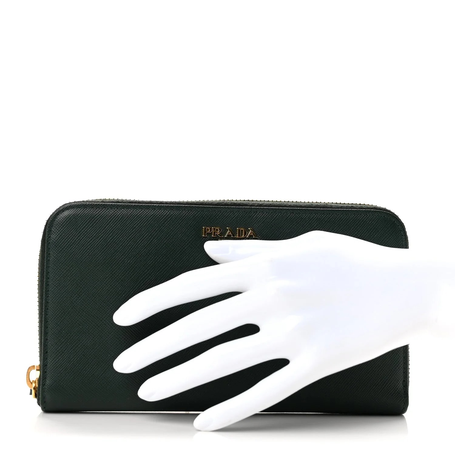 Metal Zip Around Wallet Smeraldo 2