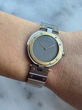 Cartier Santos Vendome 8191 Gold 18c 750 & Steel Lady 32mm Swiss Made 2