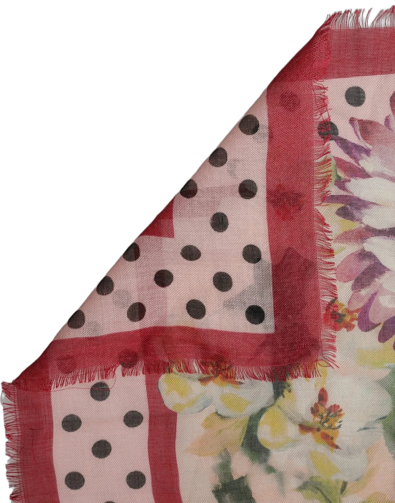 Dolce & Gabbana — Dolce & Gabbana Floral Fringed Stole Scarf — Accessory — resale