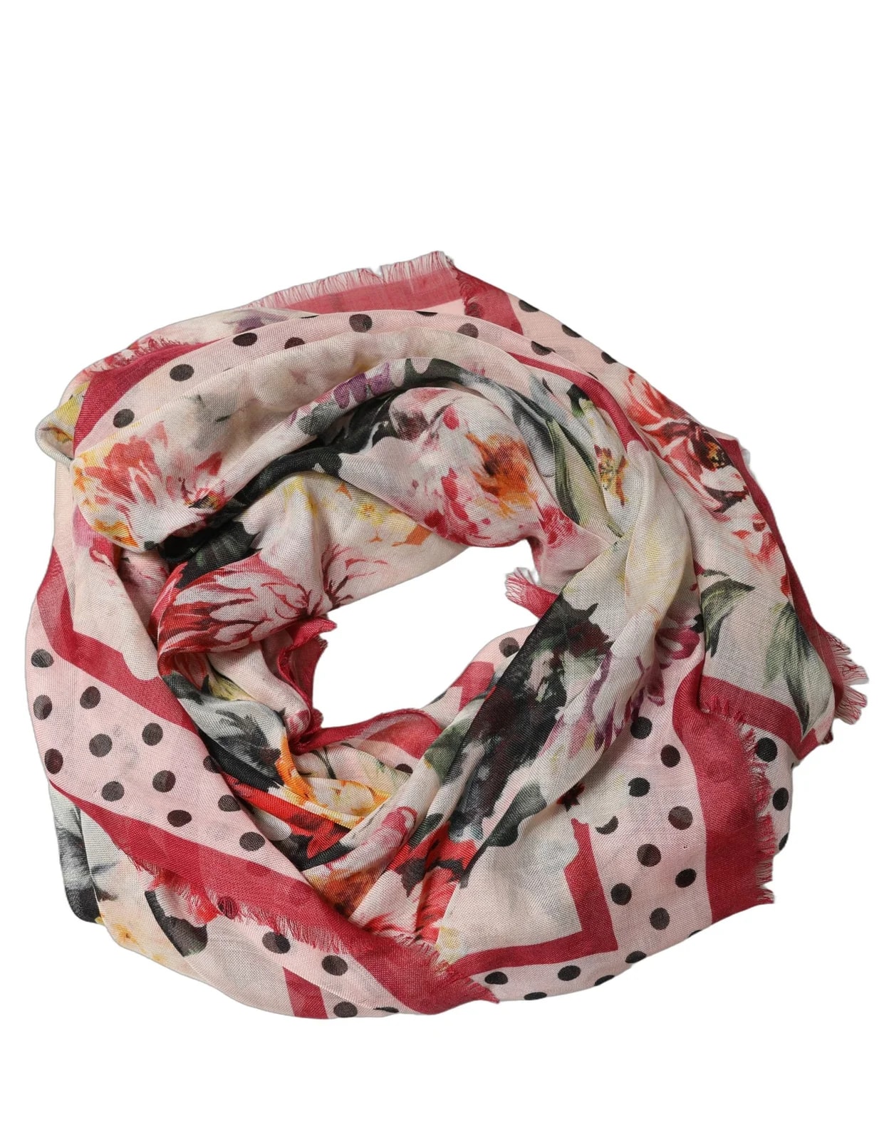 Dolce & Gabbana Floral Fringed Stole Scarf 2