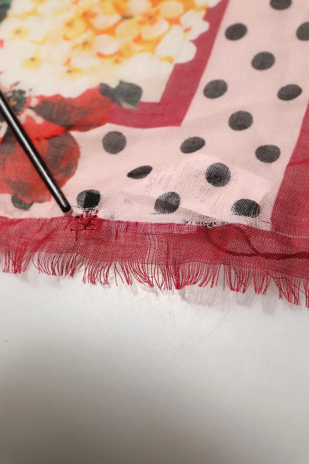Dolce & Gabbana Floral Fringed Stole Scarf 3