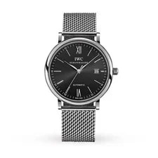IWC — IWC Portofino Automatic 40 Black Dial Steel Mesh Bracelet IW356506 — Watch — resale