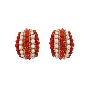Vcarpe — Van Cleef & Arpels Twist 1960's for Non Pierced Ears in Yellow Gold, and Cultured Pearls — Jewelry — resale