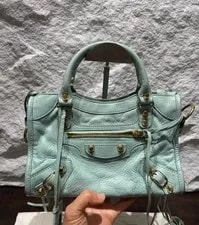 Balenciaga le City Mini Crinkled Waxed GHW 2