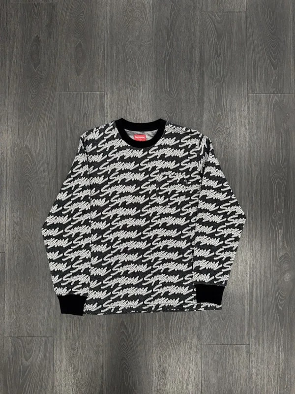 Supreme — Supreme Signature Script Logo Pocket Long Sleeve ( )) — streetwear — resale