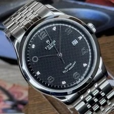 Tudor 1926 M91650-0004 Black Waffle Dial Diamond Markers 2