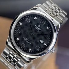Tudor 1926 M91650-0004 Black Waffle Dial Diamond Markers 3