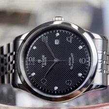 Tudor 1926 M91650-0004 Black Waffle Dial Diamond Markers 4