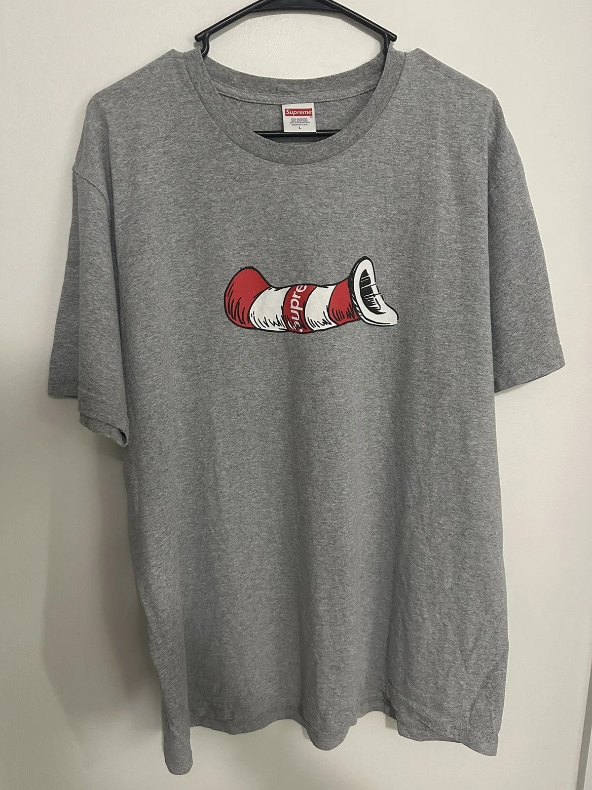 Supreme — Supreme Cat in the Hat Tee — streetwear — resale