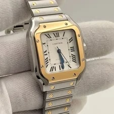 2025 Cartier Santos Medium W2SA0016 35mm Silver Dial 18k Gold Steel Box Paper 3