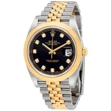 Rolex — Rolex Datejust 41 Black Diamond Dial Steel and 18K Yellow Gold Jubilee — Watch — resale