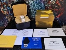 Breitling — 1990 Breitling Reserve de Marche With UTC Co Pilot - Overhaul Serviced — Watch — resale