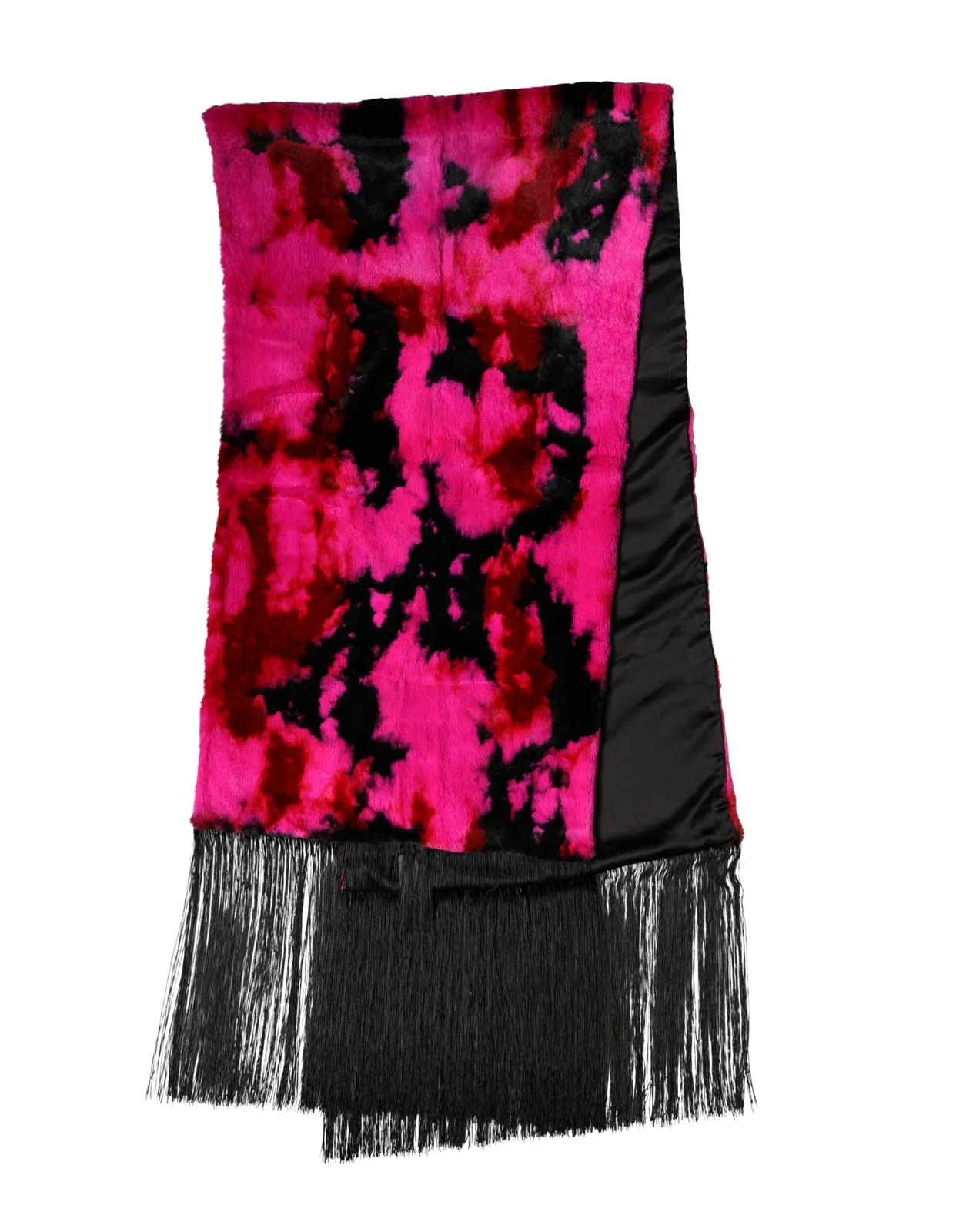 Dolce & Gabbana Faux Fur Neck Wrap Fringes 200cm X 59cm Scarf 2