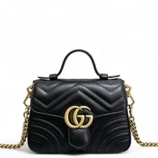Gucci — Gucci Chevron Mini GG Marmont Top Handle (kc070126d0r) — Handbag — resale