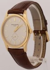Patek Philippe Calatrava Silver 18K Yellow Gold 37mm Automatic 5196J 3
