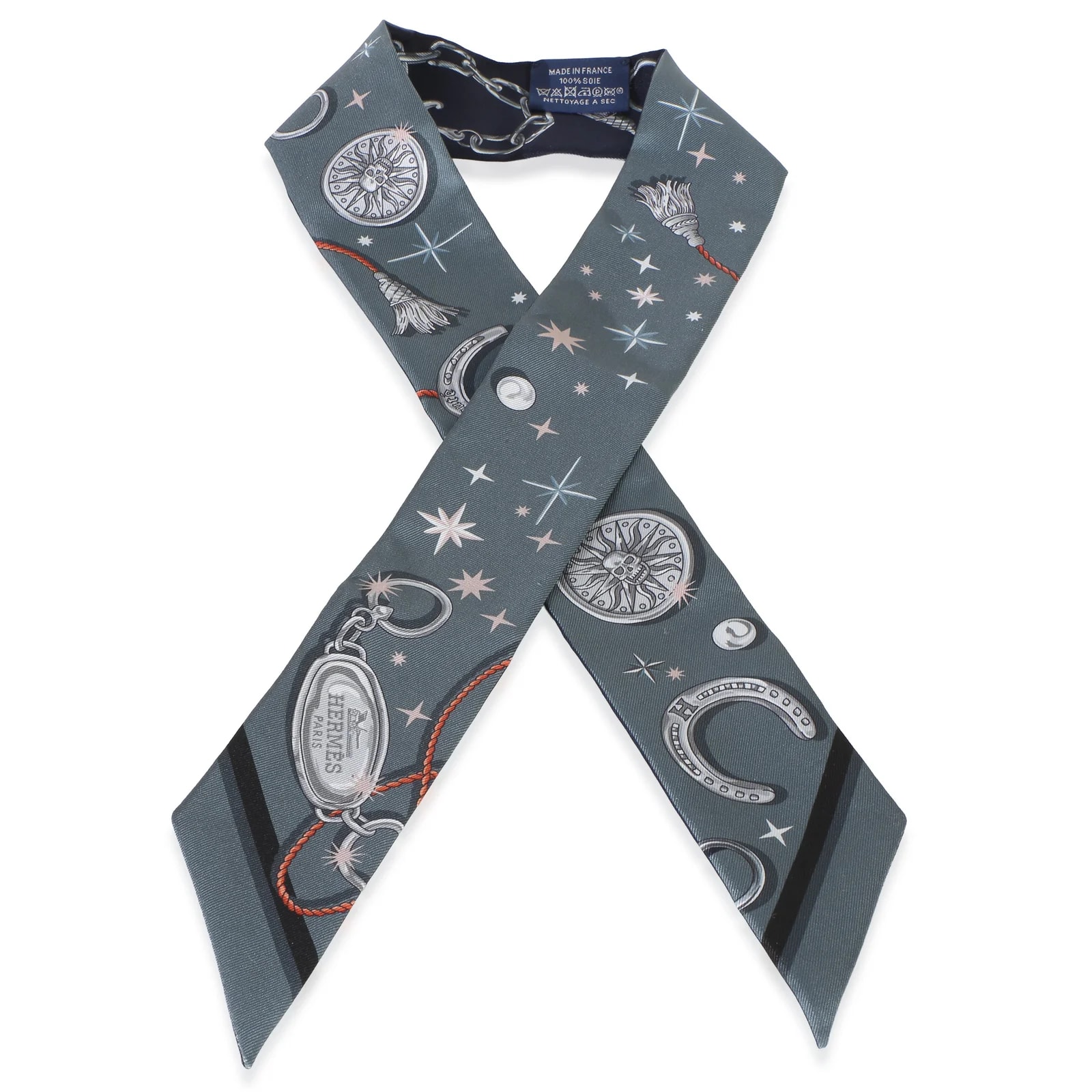 Hermès — Hermès Ardoise Cest la Fete Twilly Scarves/wraps — Accessory — resale