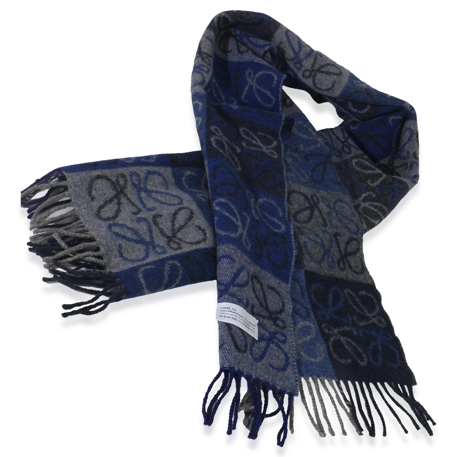 Loewe — Loewe Double Face Fringe Scarf Fabric Scarves/wraps — Accessory — resale
