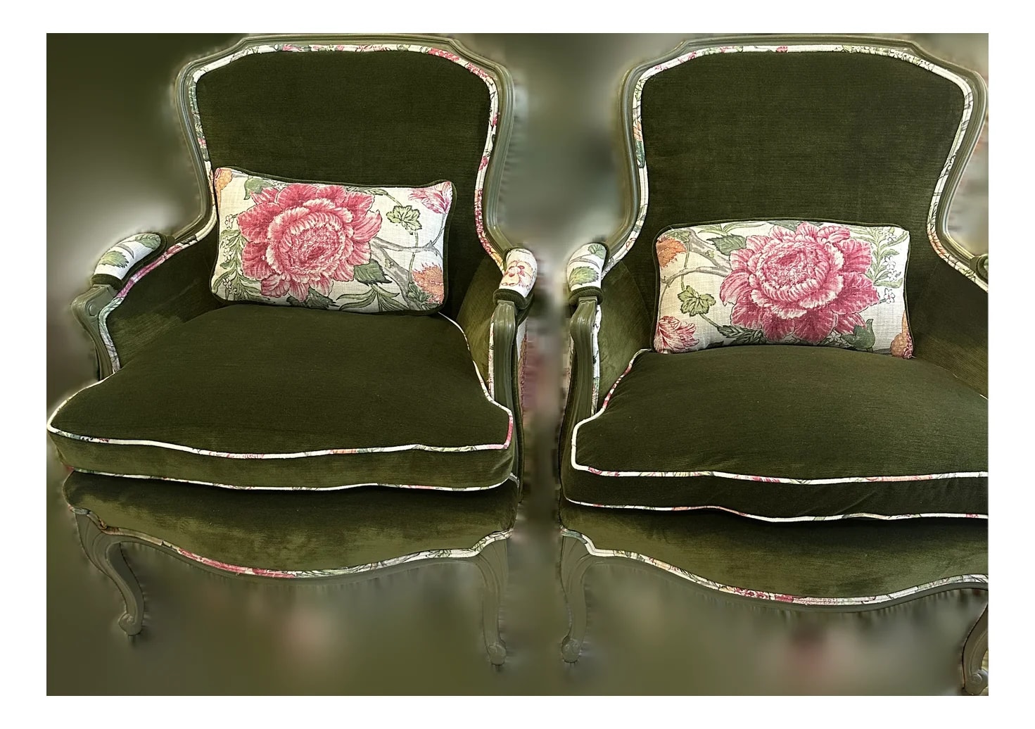 1960s French Style Bergere Accent - A Pair — Furniture — resale