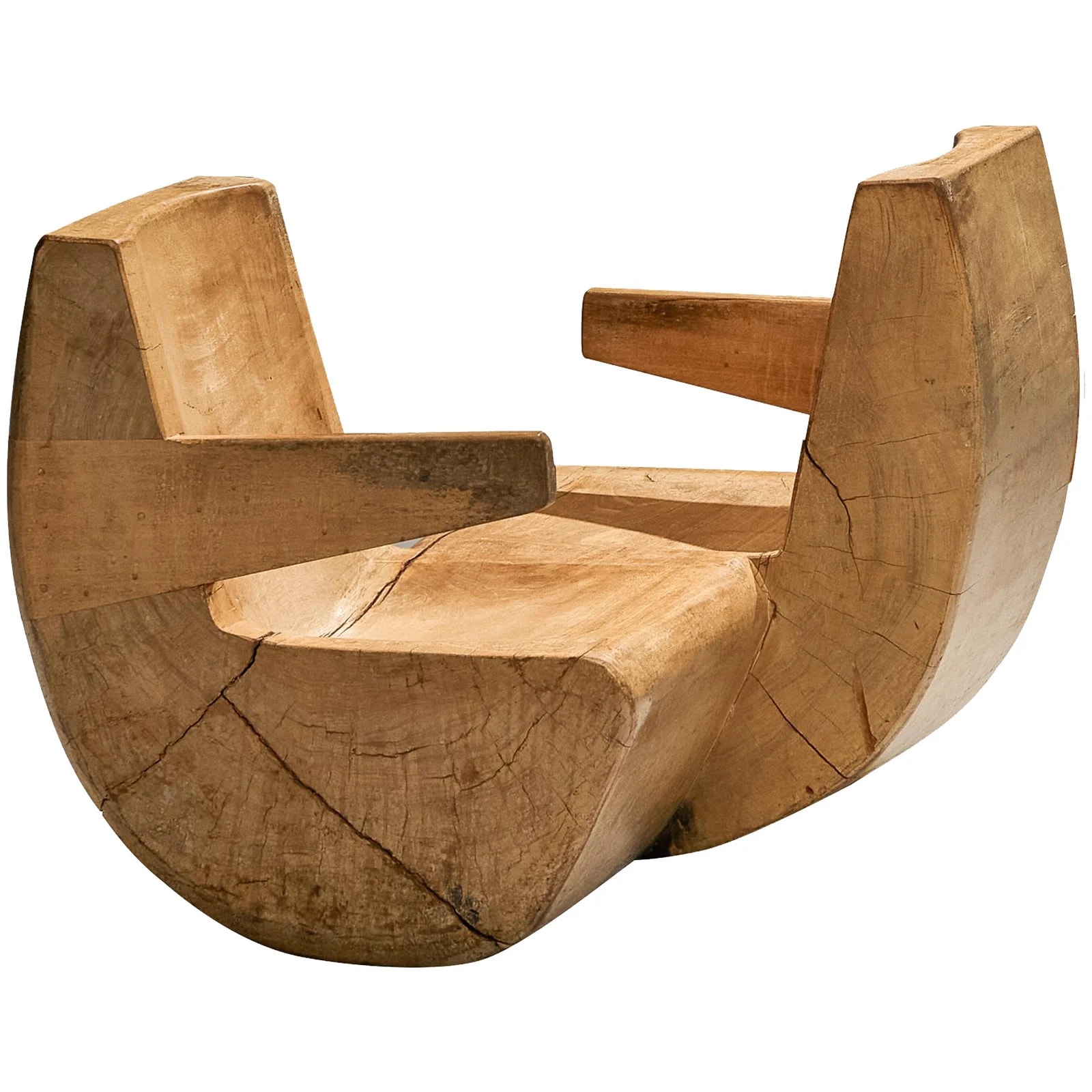 Jose Zanine Caldas Tete-a-Tete Conversadeira Namoradeira Rocker Lounge Chair 2