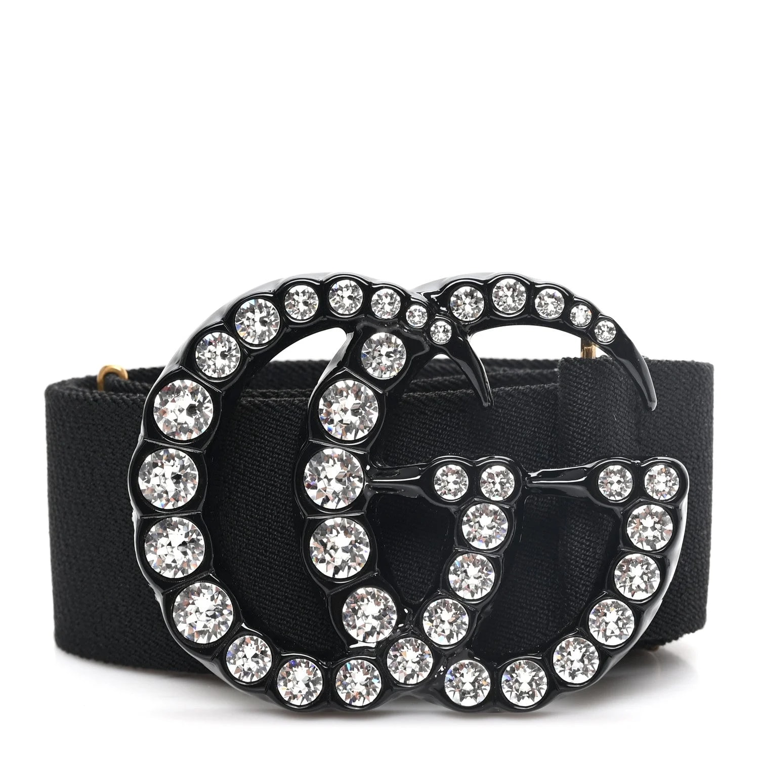 Gucci — Elastic Embellished Plexiglass GG Marmont Belt 90 36 — Accessory — resale