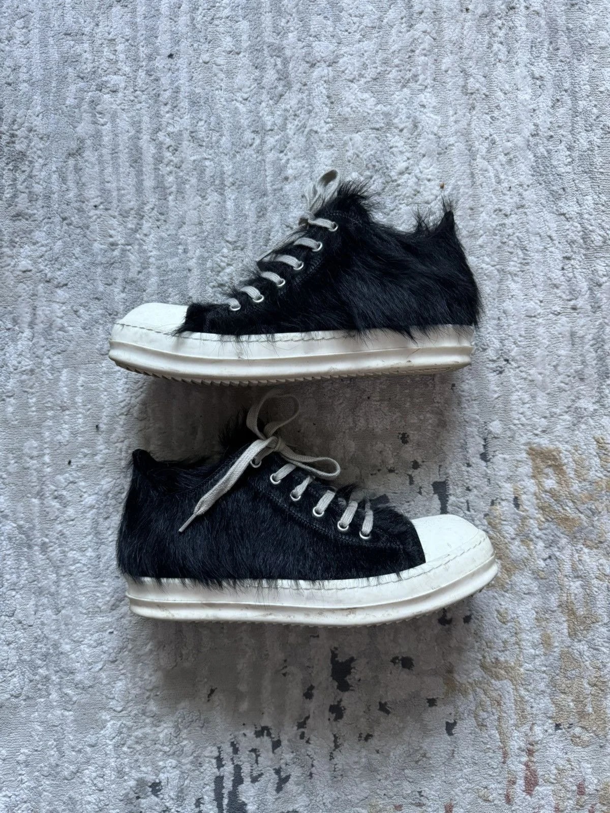 Rick Owens — Rick Owens Calf Hair Fur Ramones — Sneaker — resale