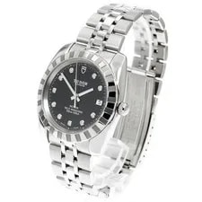 Tudor Classic 21010 37mm SS Black Dial Automatic Date #C217 2