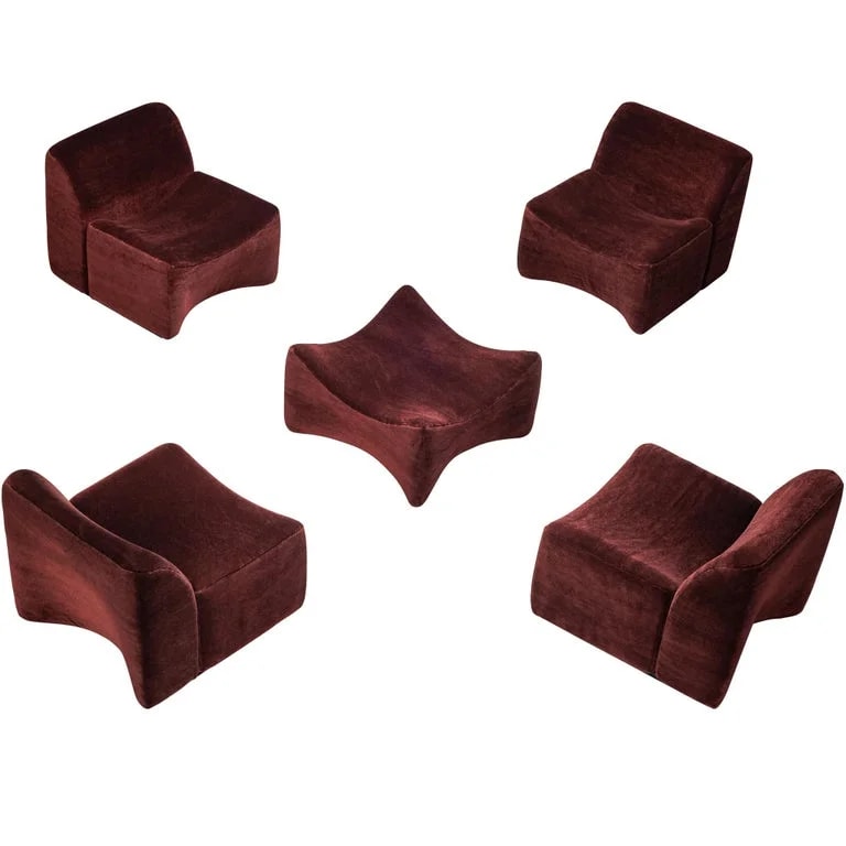 Pierre Frey — Fler 'Idler' Lounge With Ottoman in Teddy By Pierre Frey — Furniture — resale